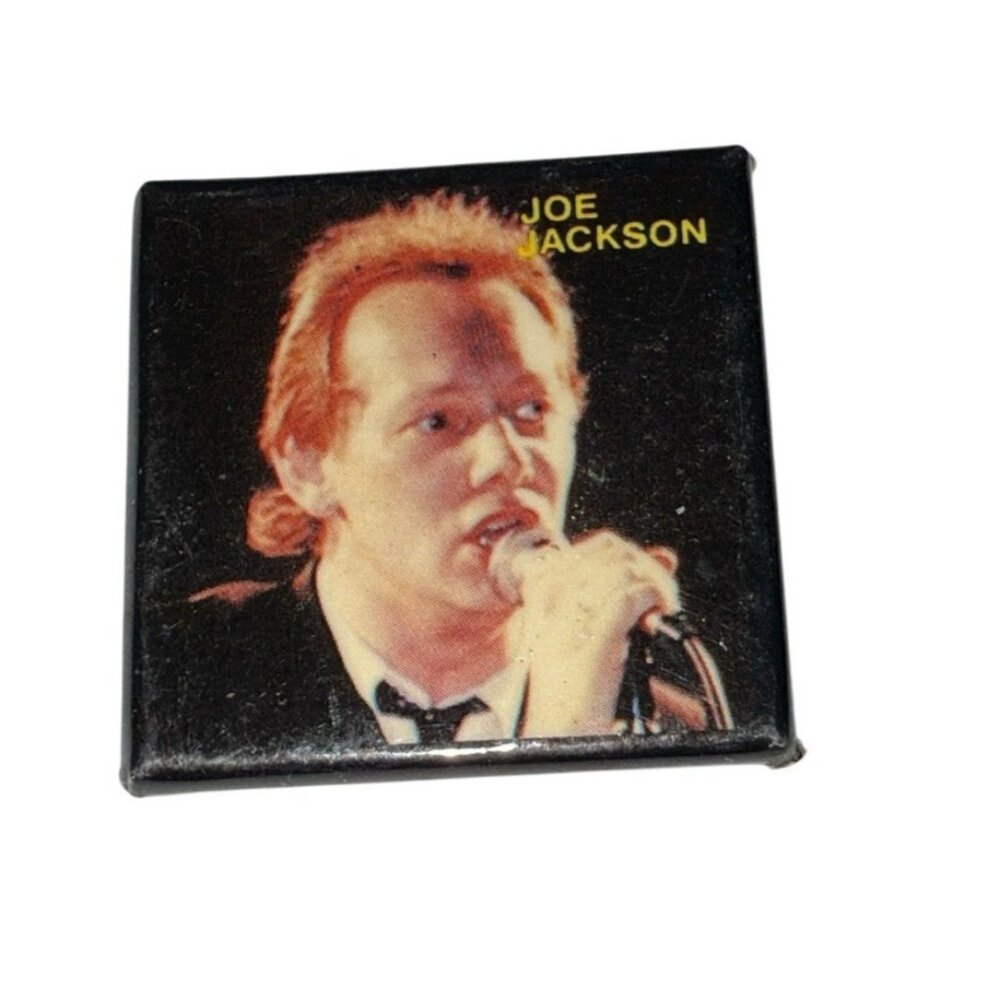 Joe Jackson Punk Rock Ska Vintage 70s Square  Pinback Button Pin